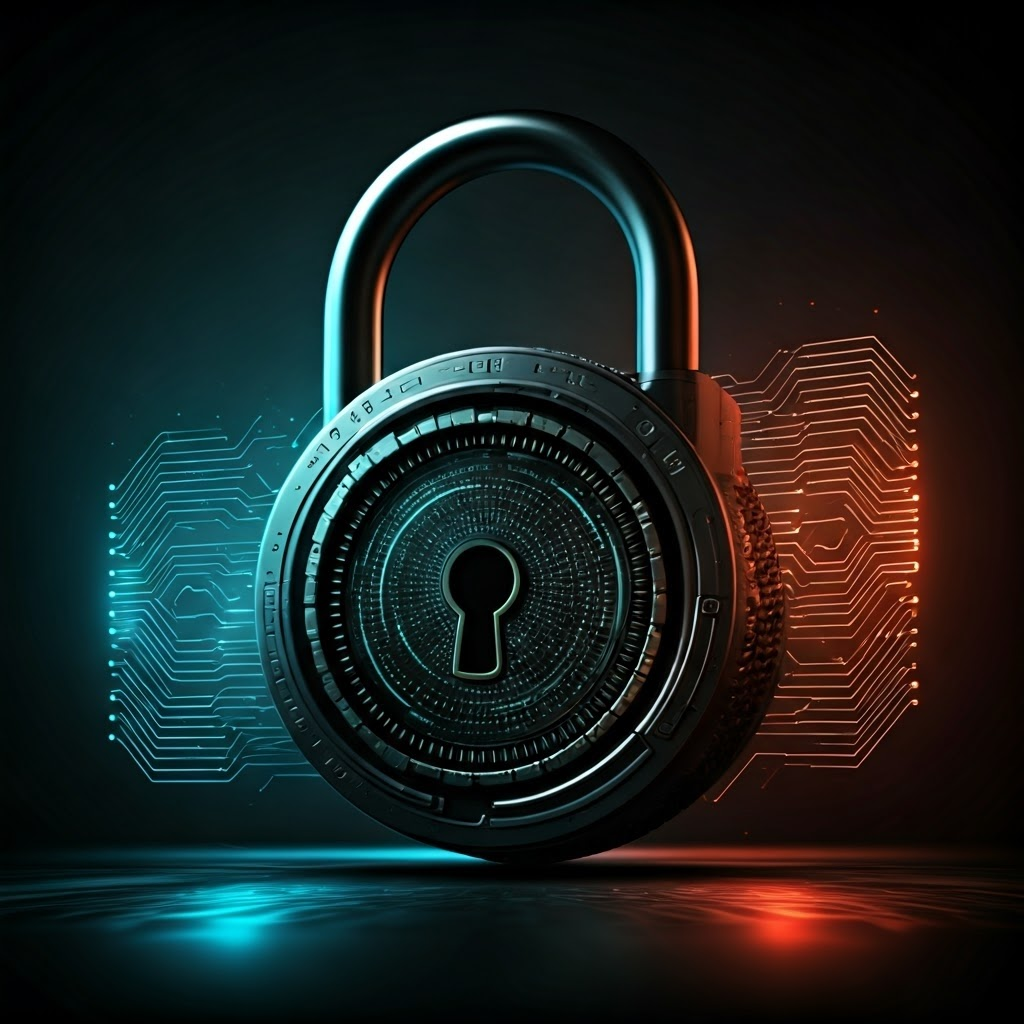 DATA ASSURANCE green padlock & circuit