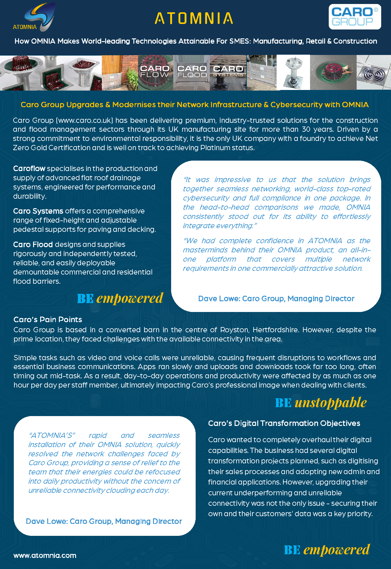 CARO GROUP case study Image Eurocell: A case study: How OMNIA from SDWAN and SASE Solutions enhanced their digital transformation